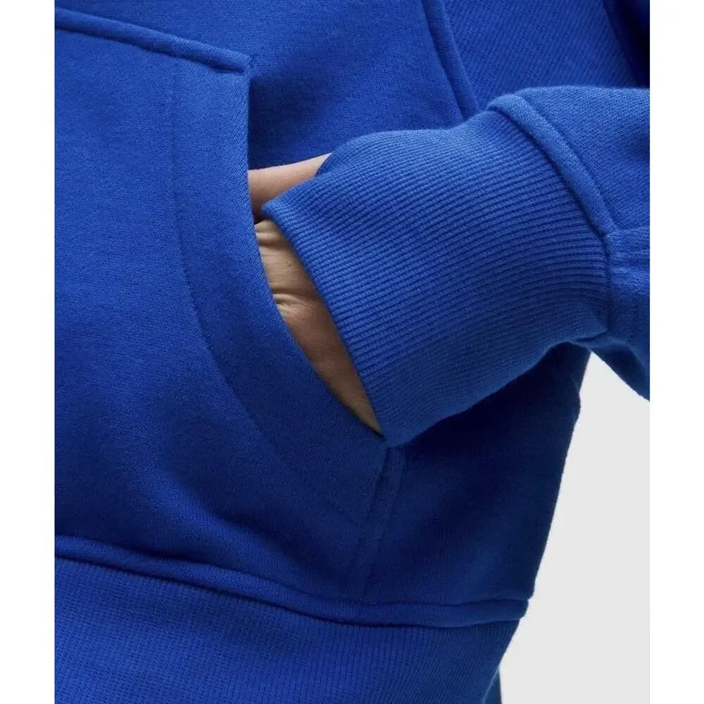 Lululemon Scuba Hoodie Womens XS/S Blue 1/2 Zip Cropped Pullover Thumbholes